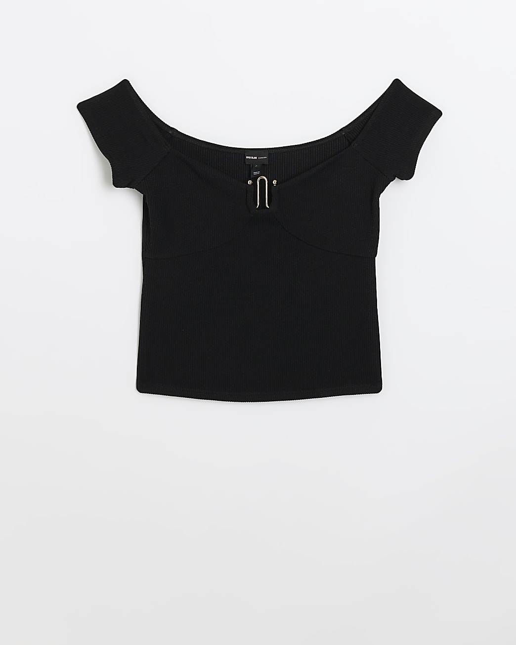 Black bardot top