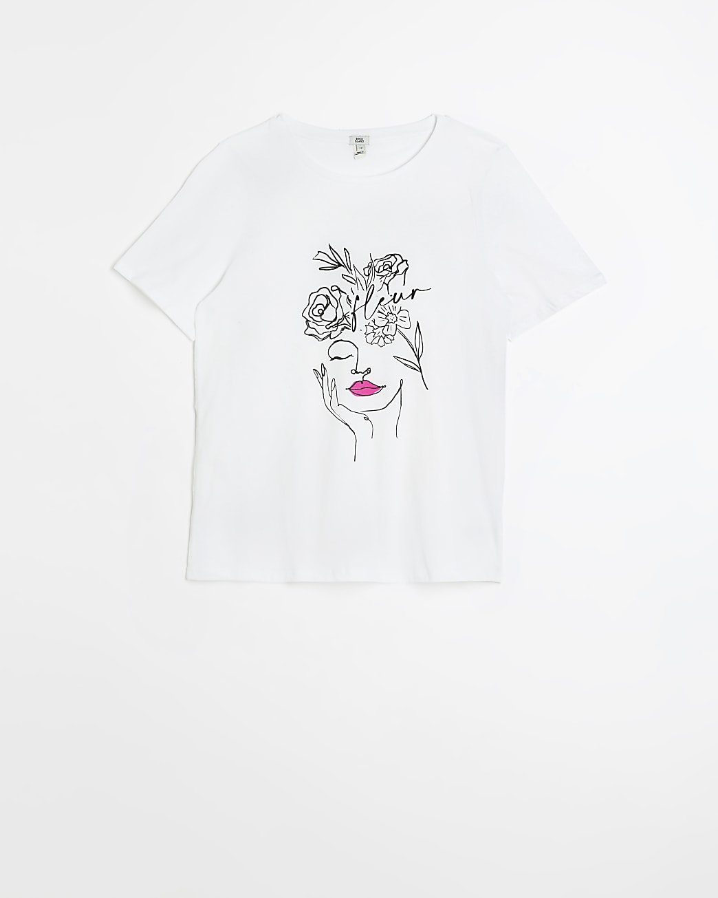 White graphic print t-shirt