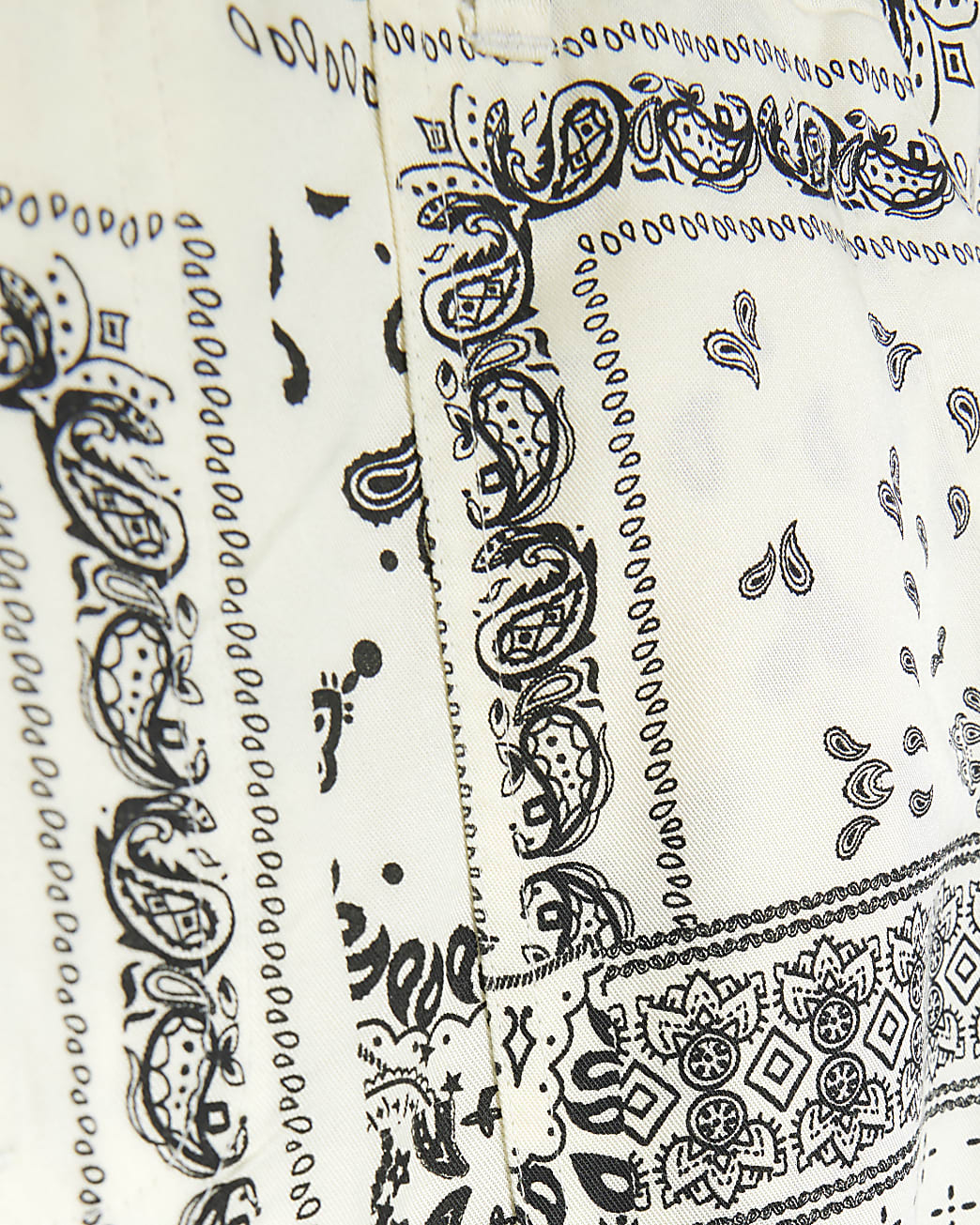 Cream paisley cargo trousers