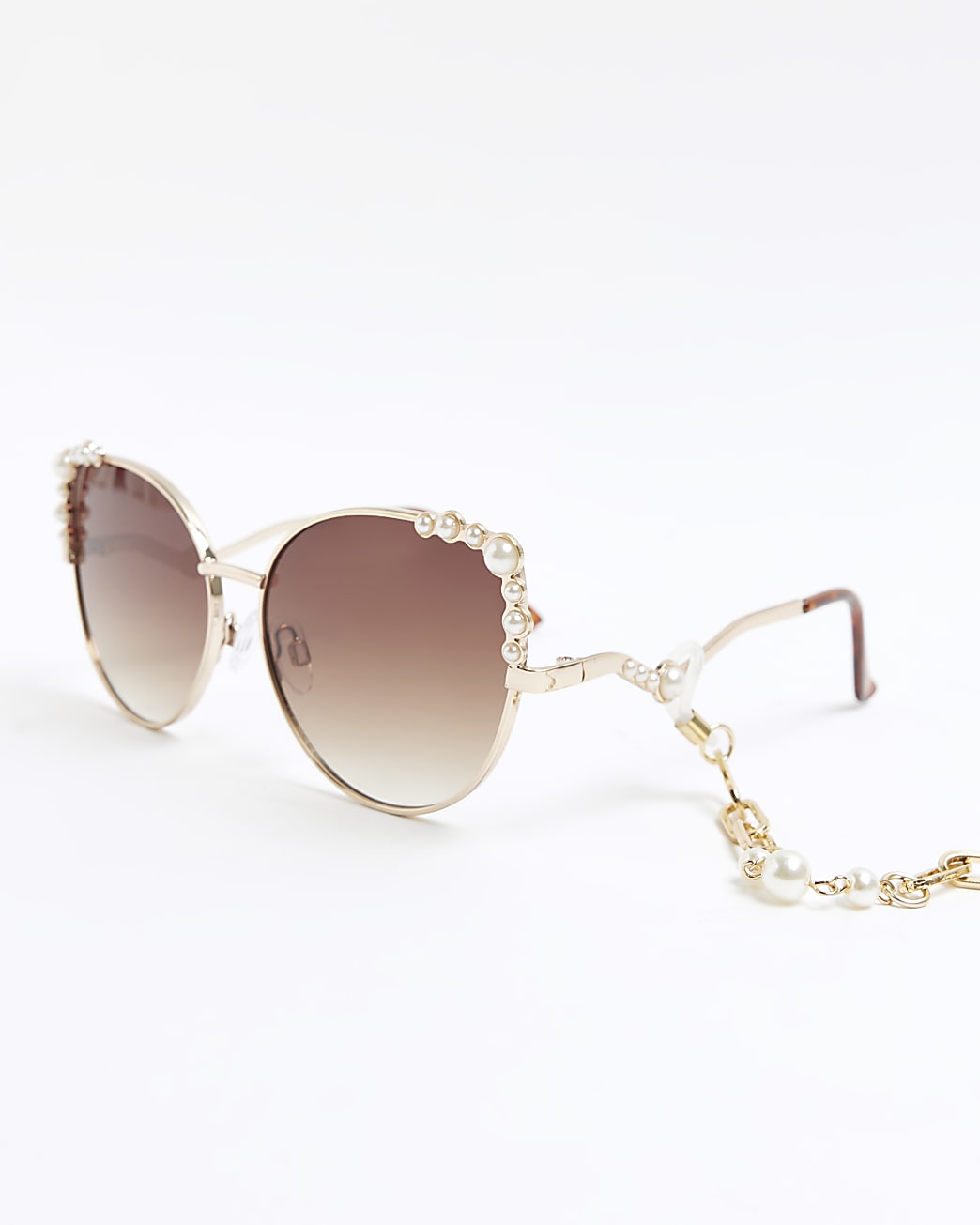 Gold Embellished Cat Eye Sunglasses