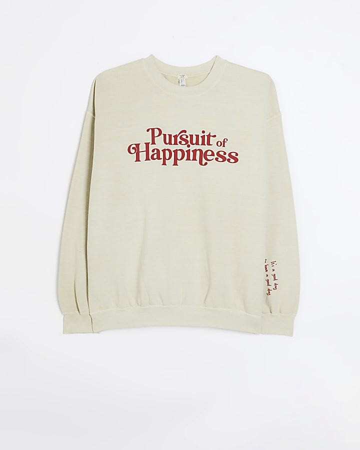 Beige graphic sweatshirt
