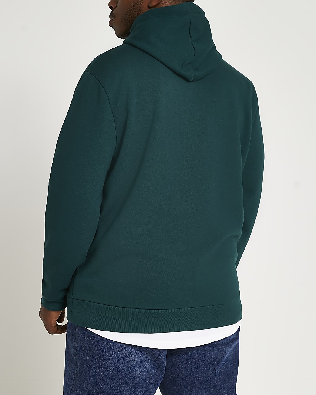 Big & tall green slim fit RI hoodie