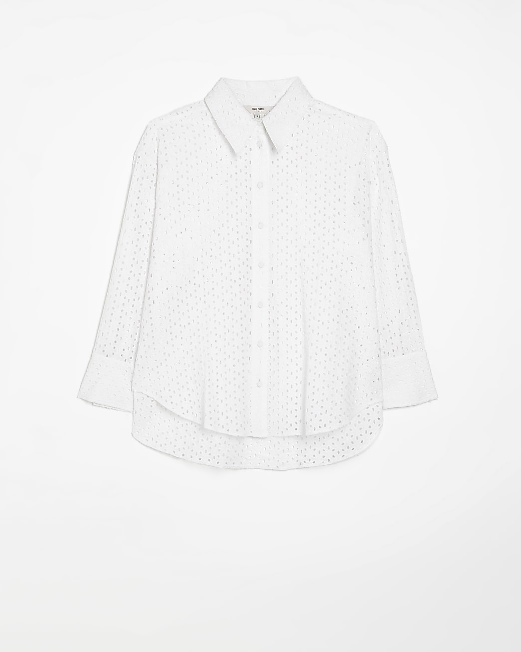 White broderie oversized shirt