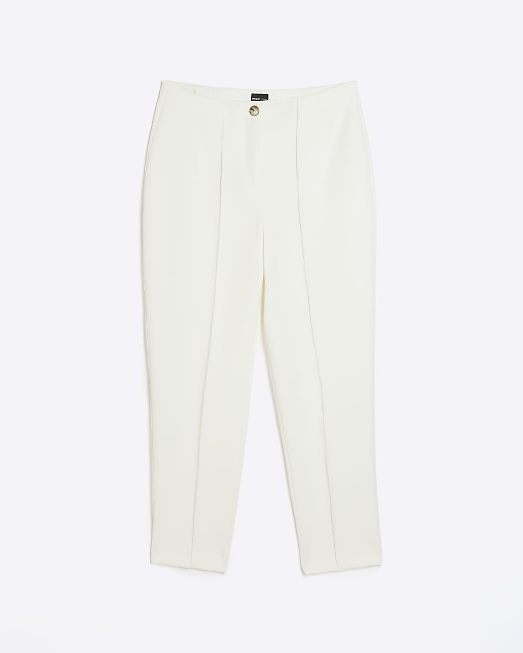 White cigarette trousers