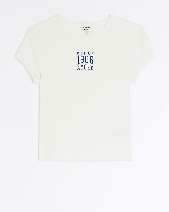White graphic baby t-shirt
