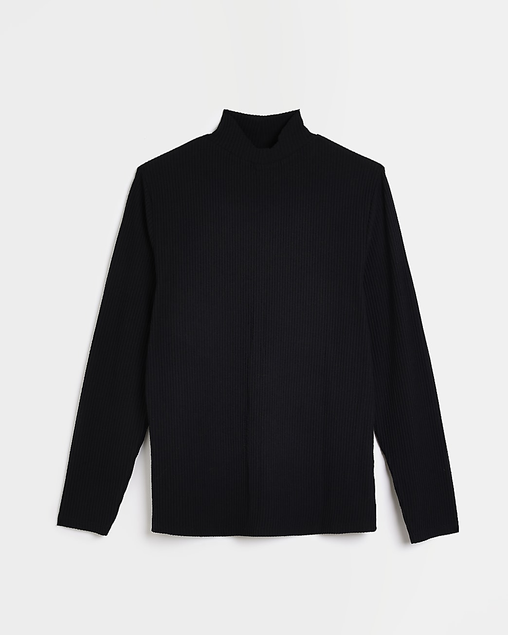 Plus black turtleneck long sleeve top