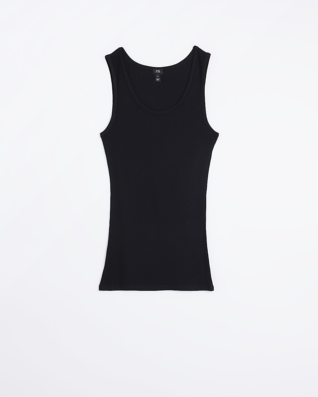 Black scoop vest top