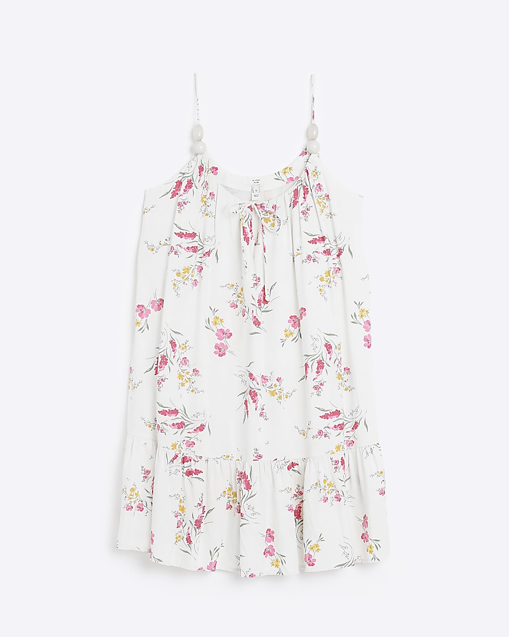 Petite yellow floral slip mini dress