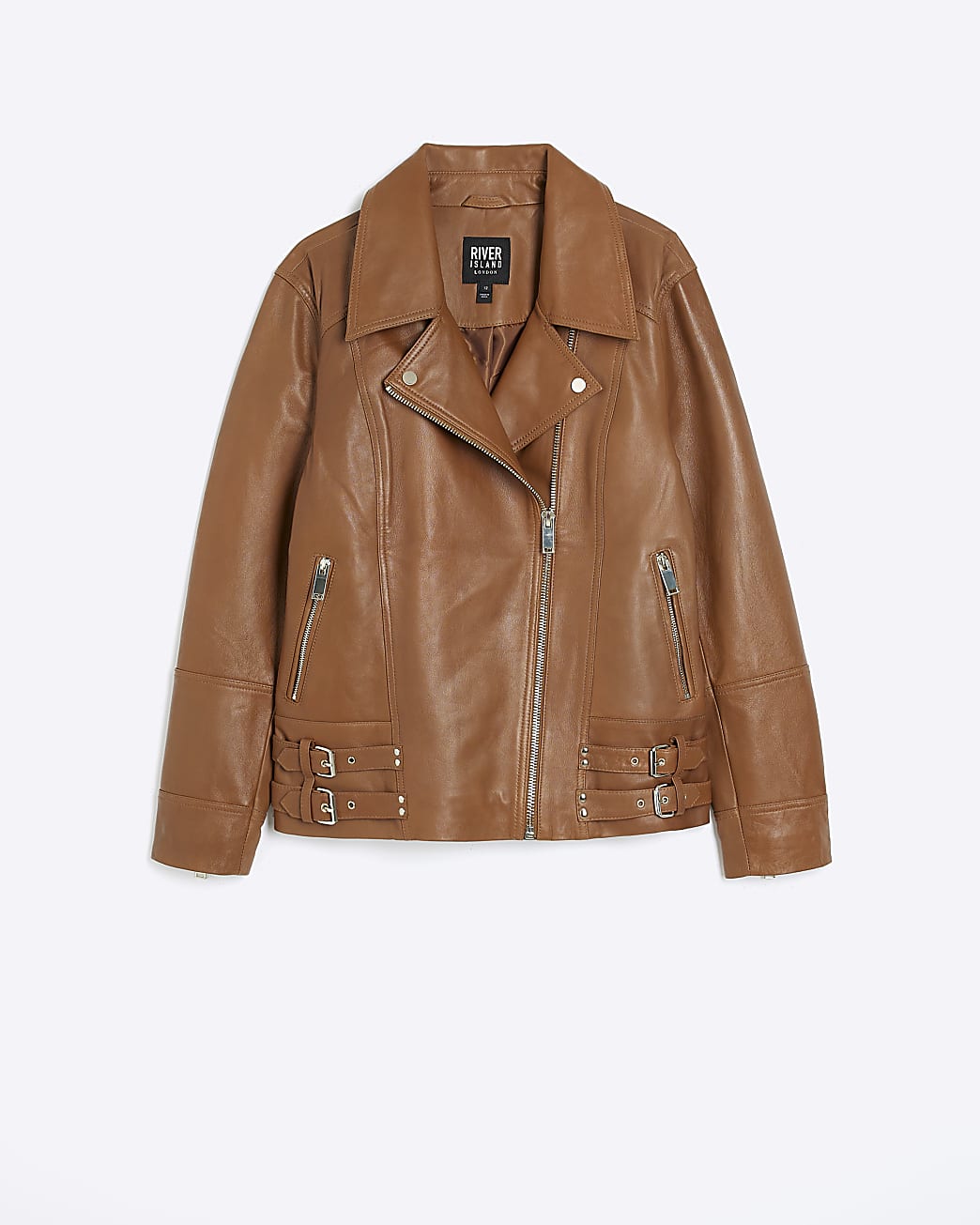 Brown leather jacket