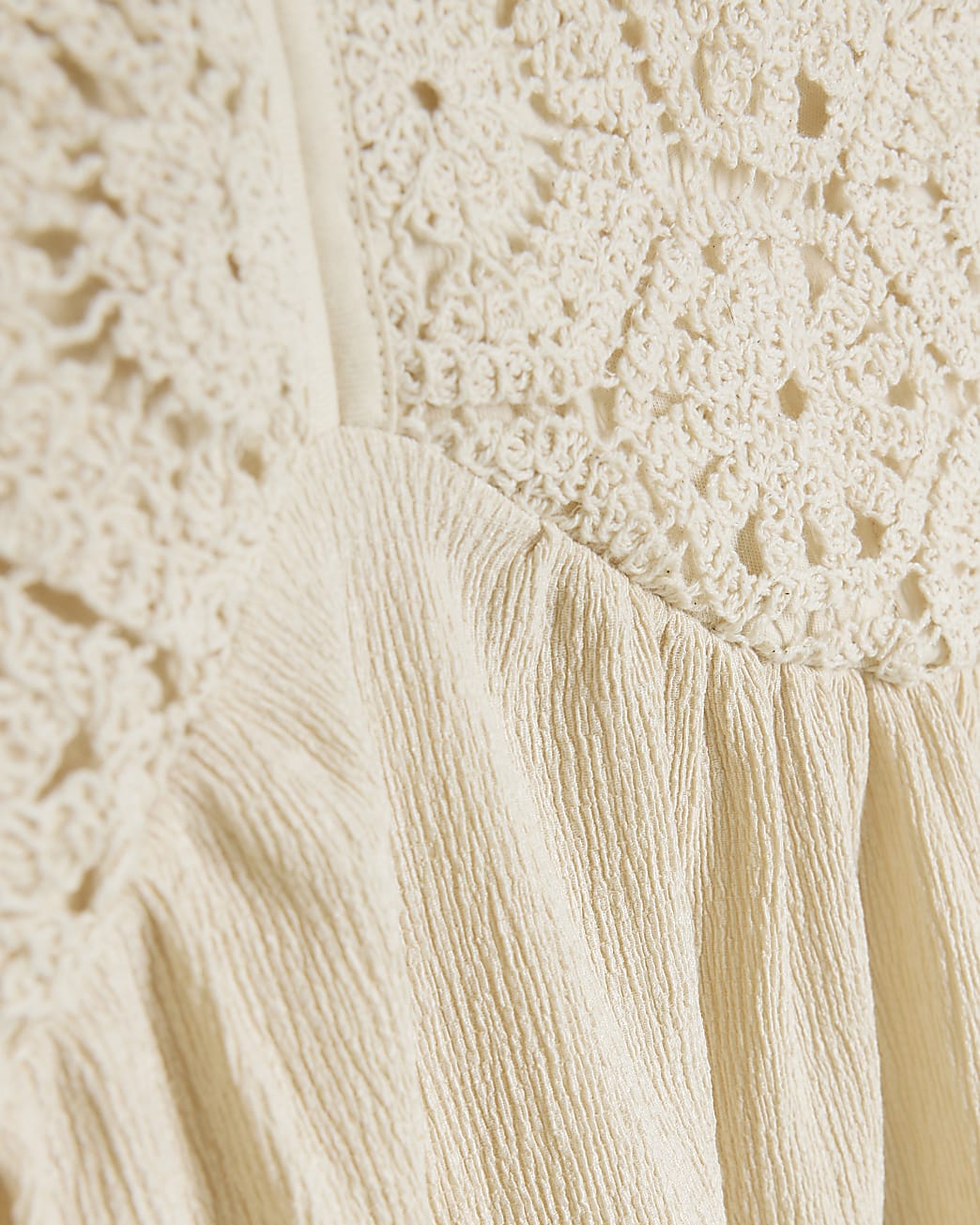 Beige crochet cami top