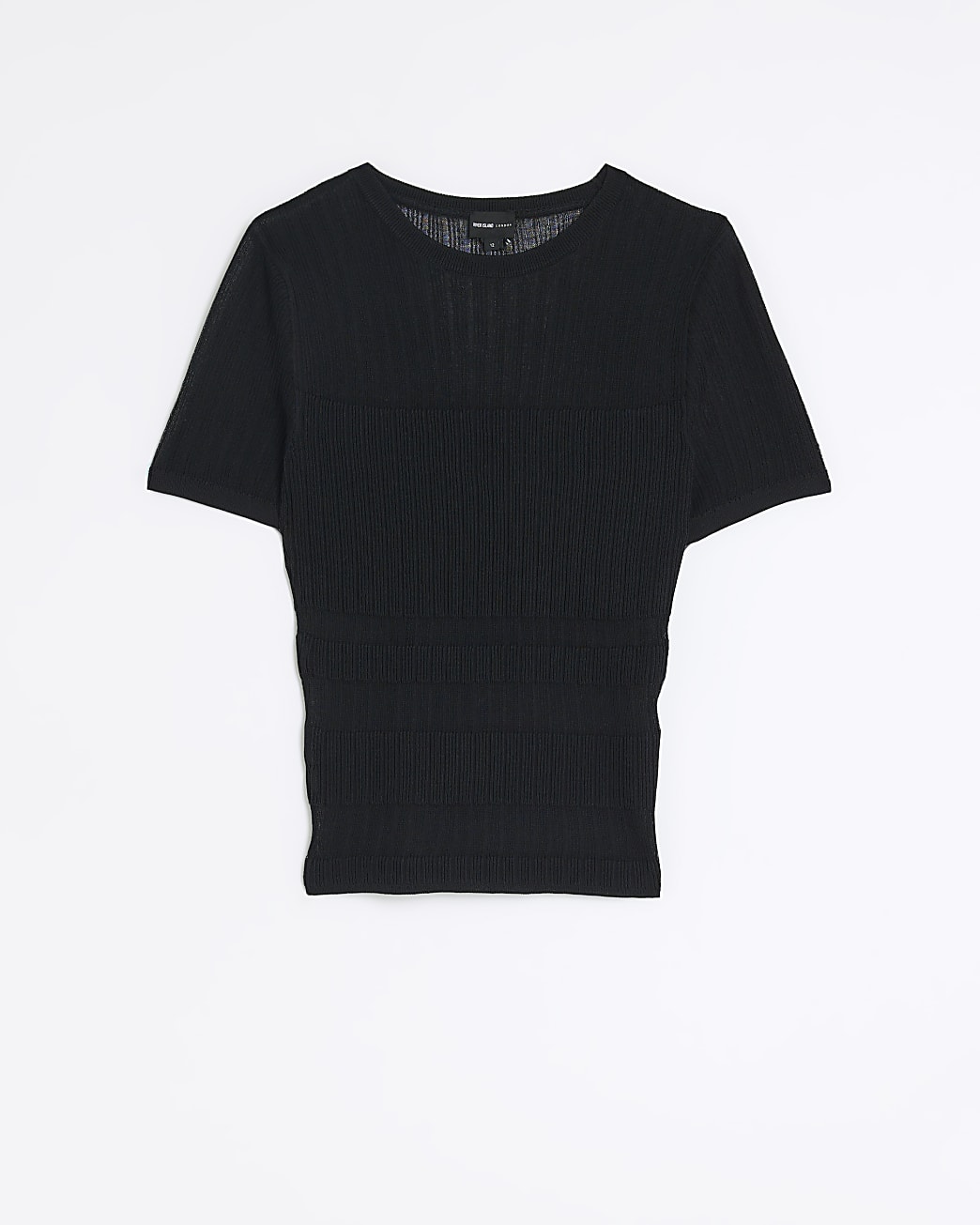 Black sheer stripe top