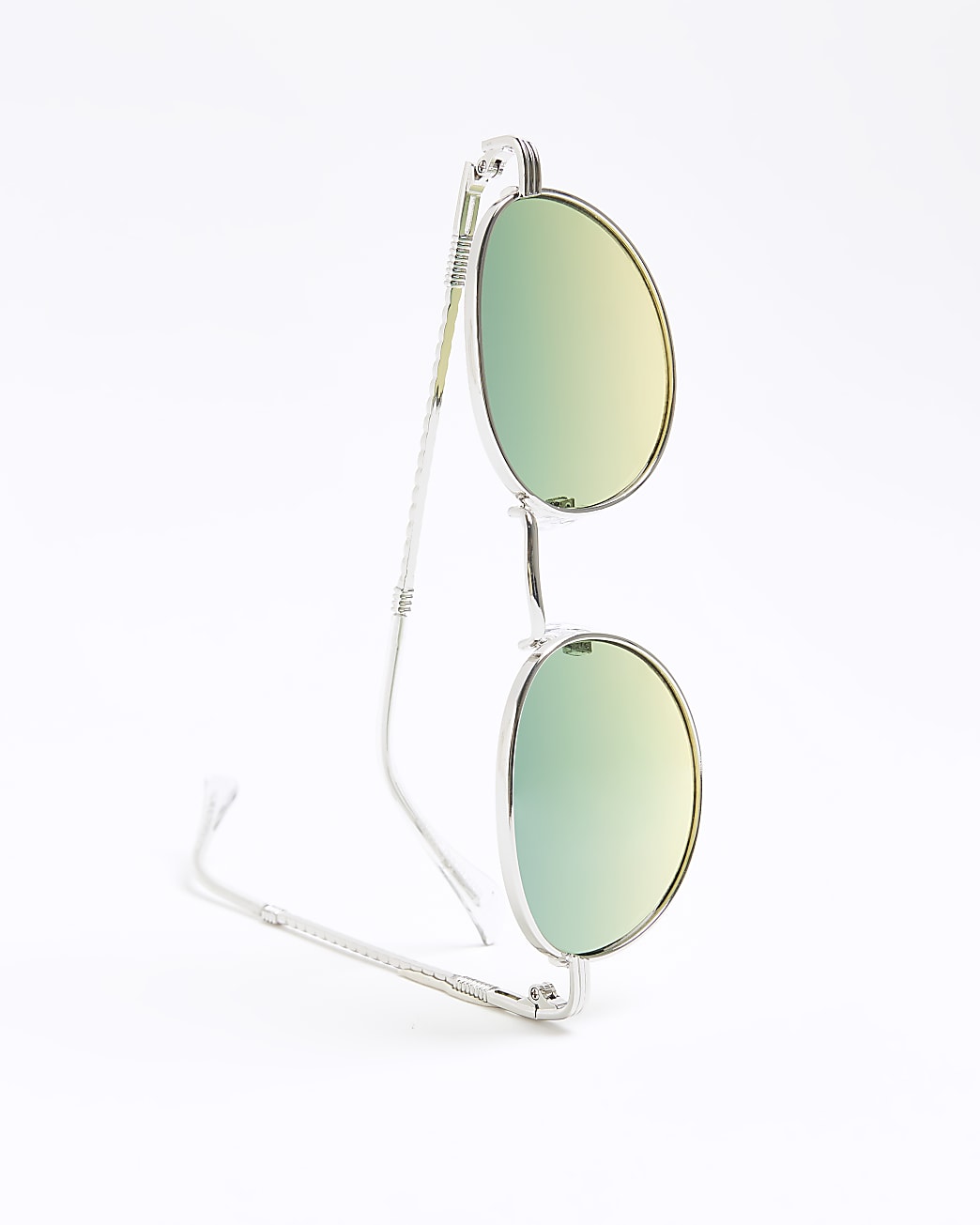 Gold colour tinted lenses round sunglasses