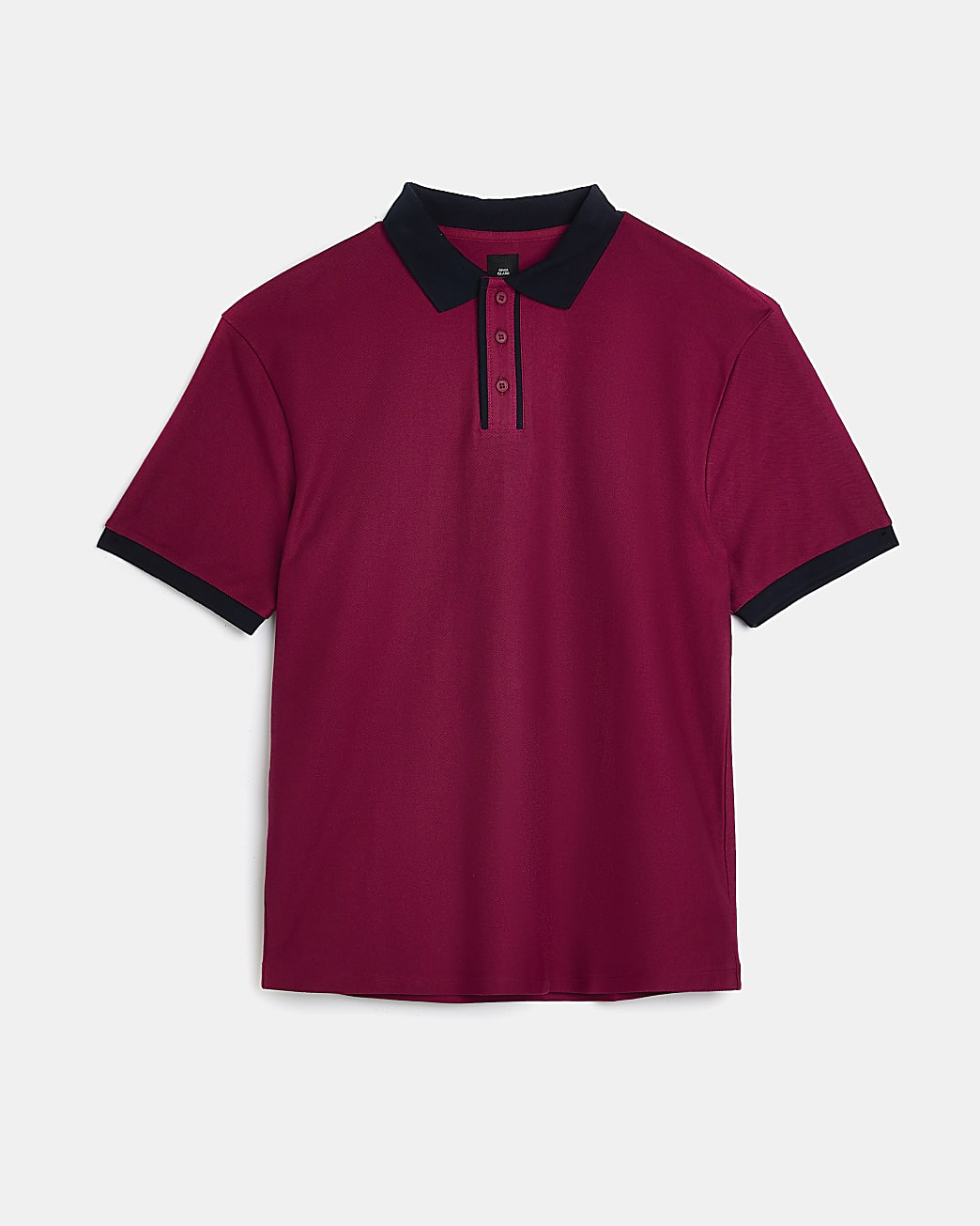 Dark Pink Regular fit Twill Polo shirt