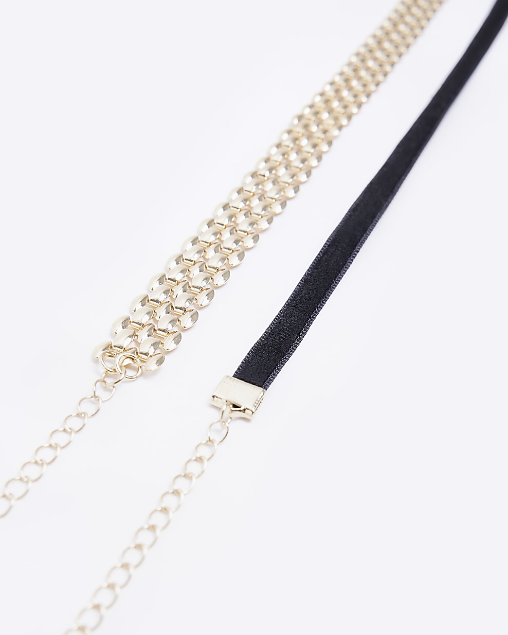 Black chain velvet choker multipack