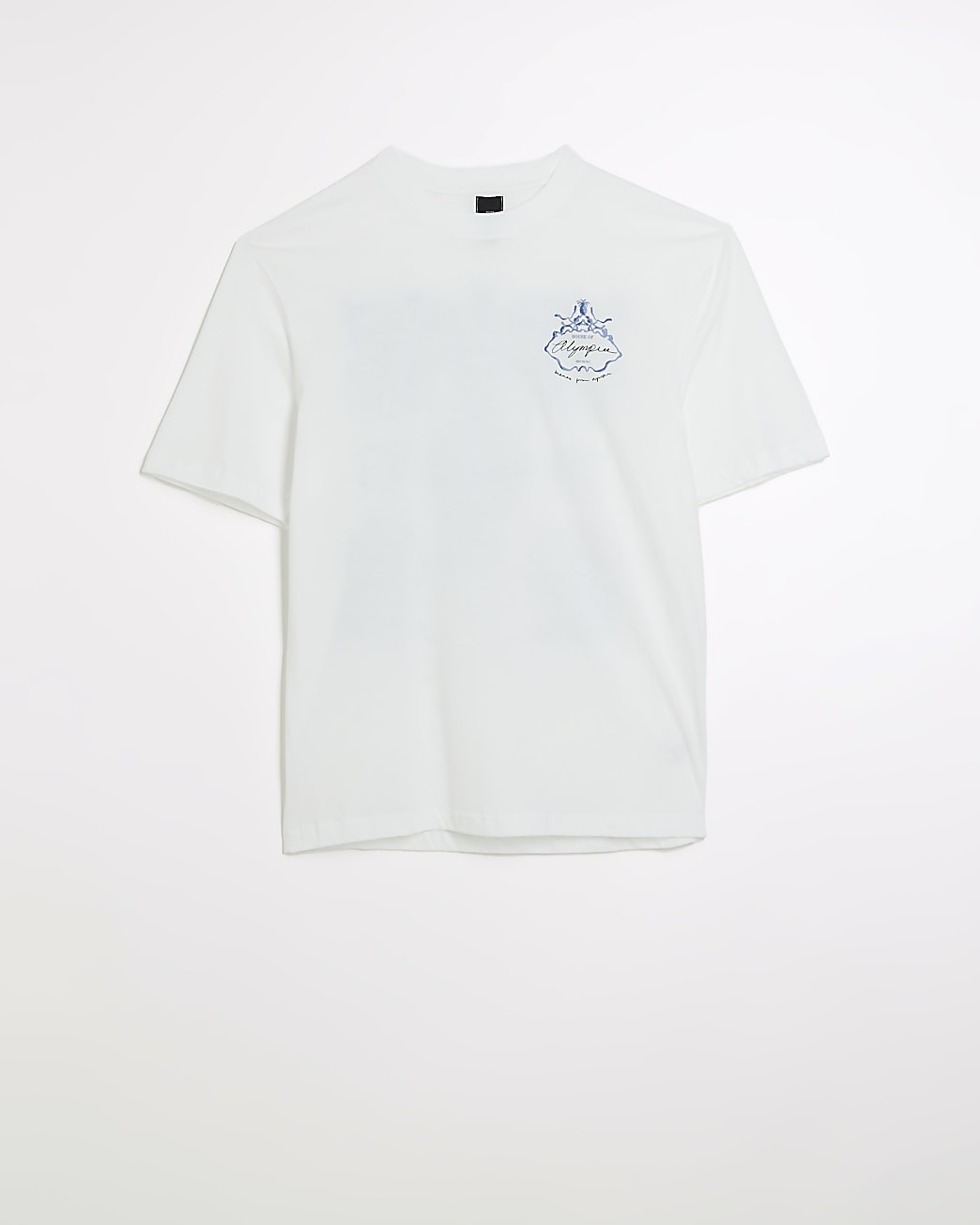 White regular fit graphic print t-shirt