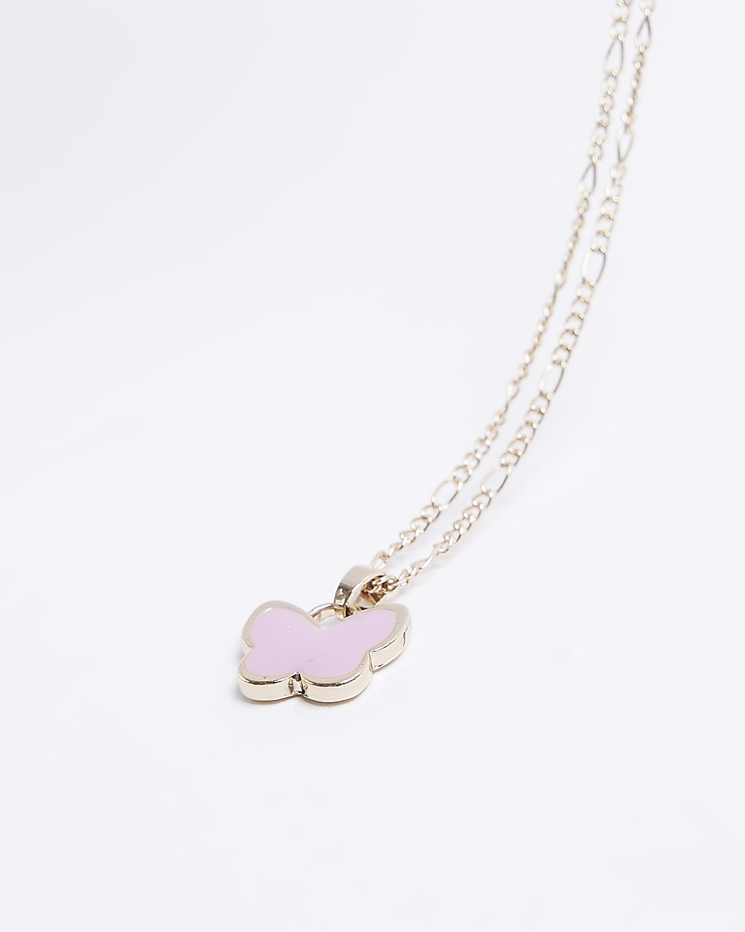 Gold butterfly charm necklace