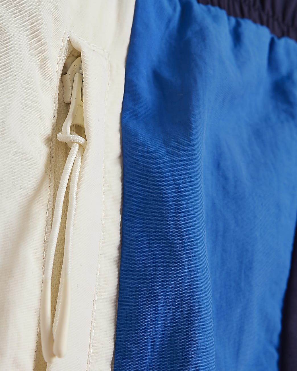 Blue regular fit colour block swim shorts