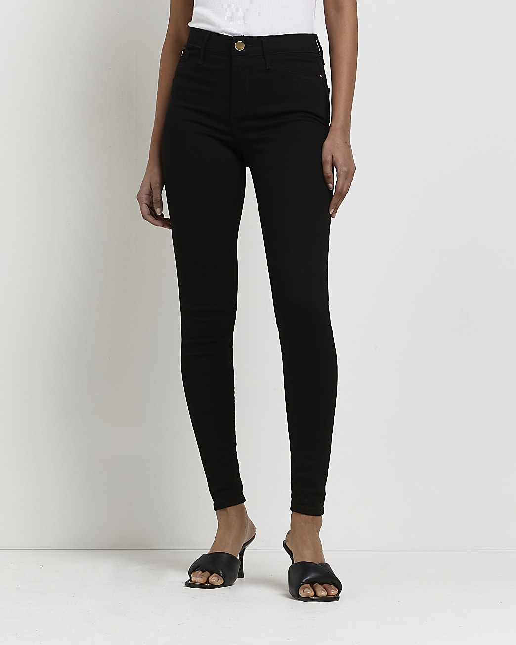 Black Molly mid rise skinny jeans