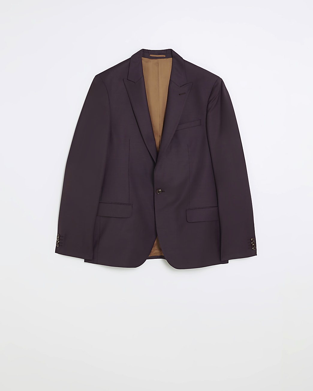 Purple slim fit wool premium suit jacket