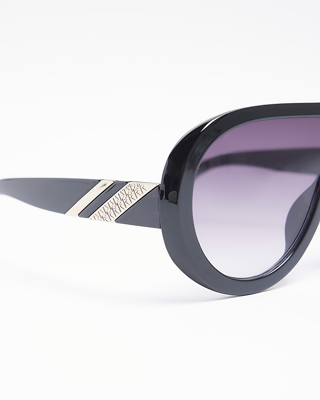 Black Chunky Shield Sunglasses