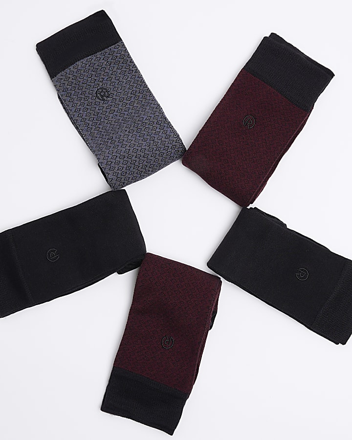 Black ankle socks multipack gift box