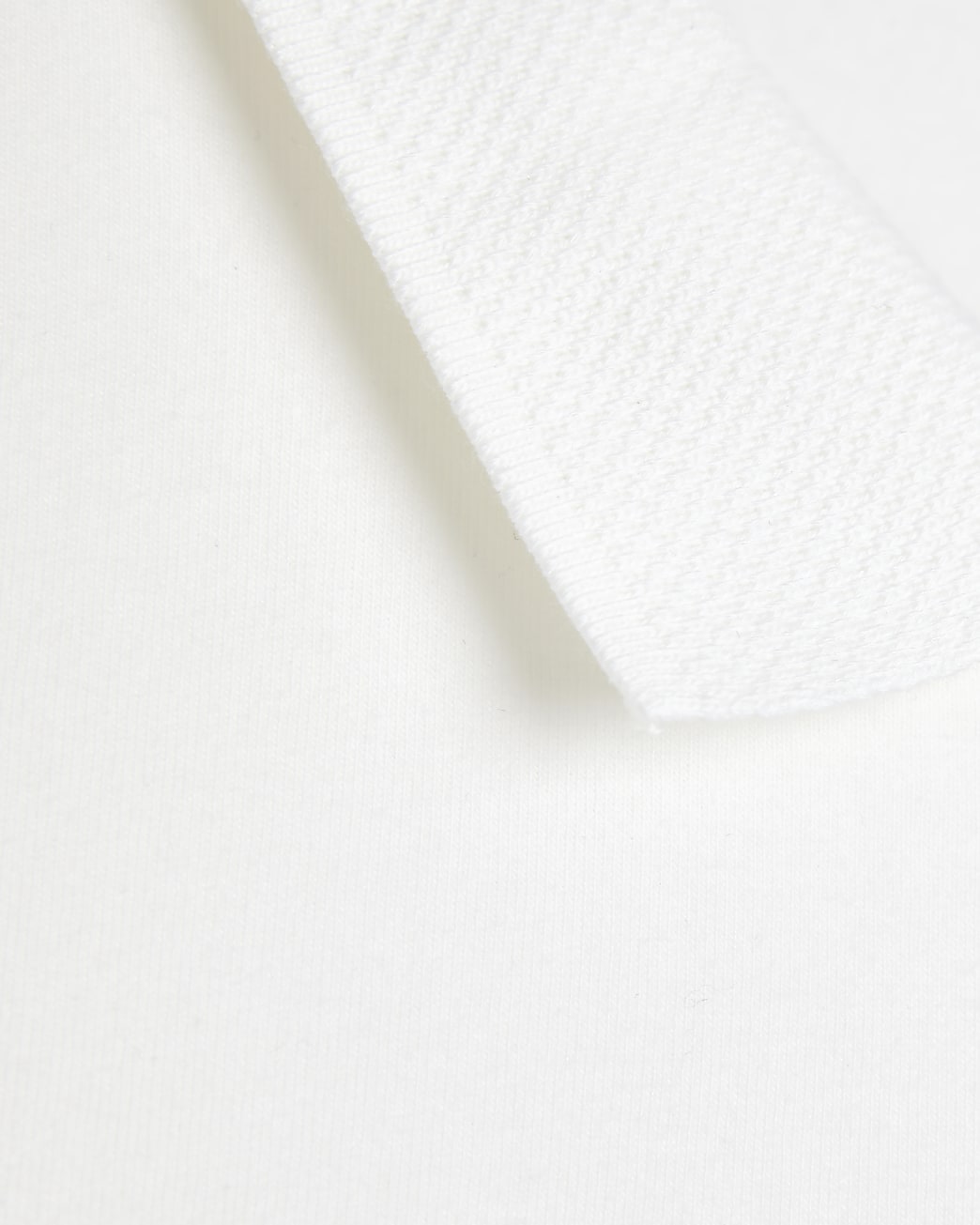 White slim fit buttoned polo shirt