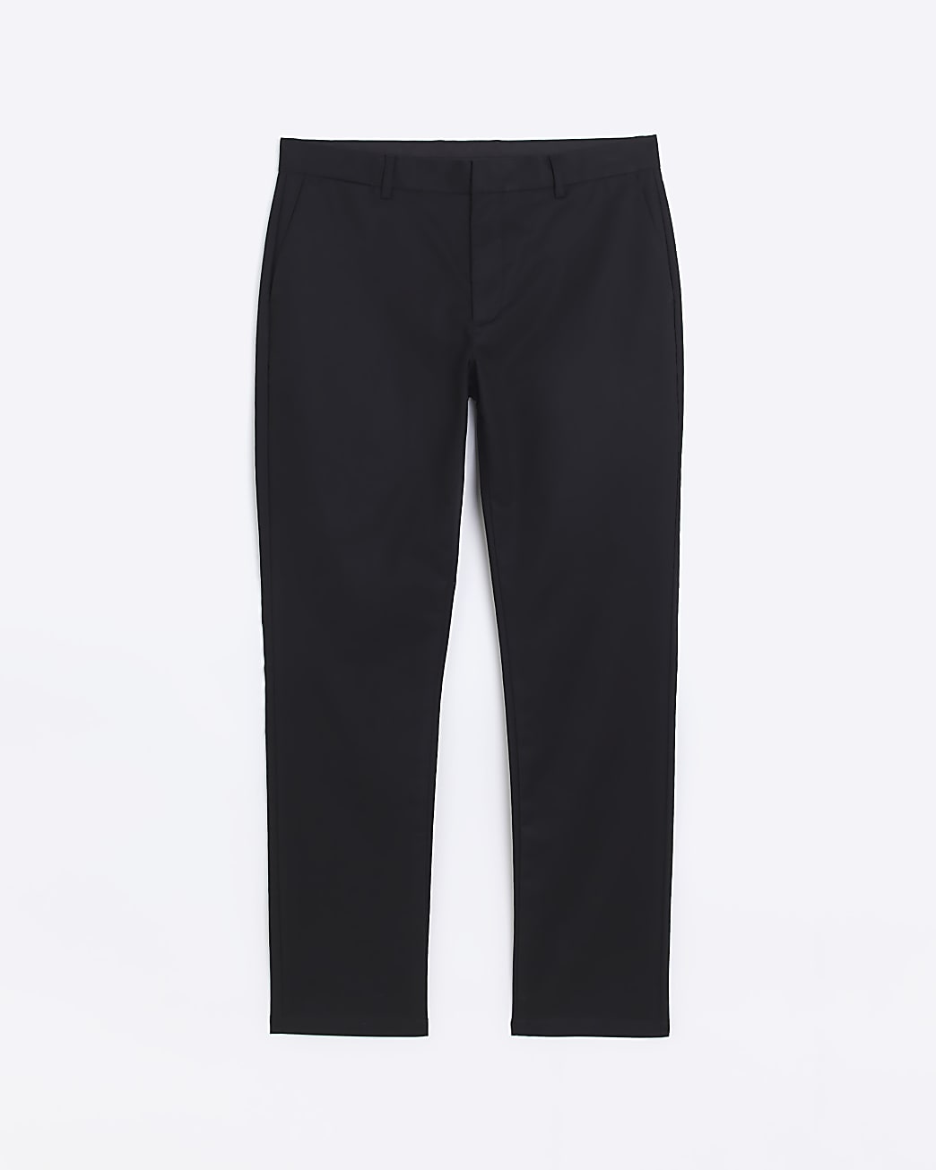 Black slim fit smart chino trousers