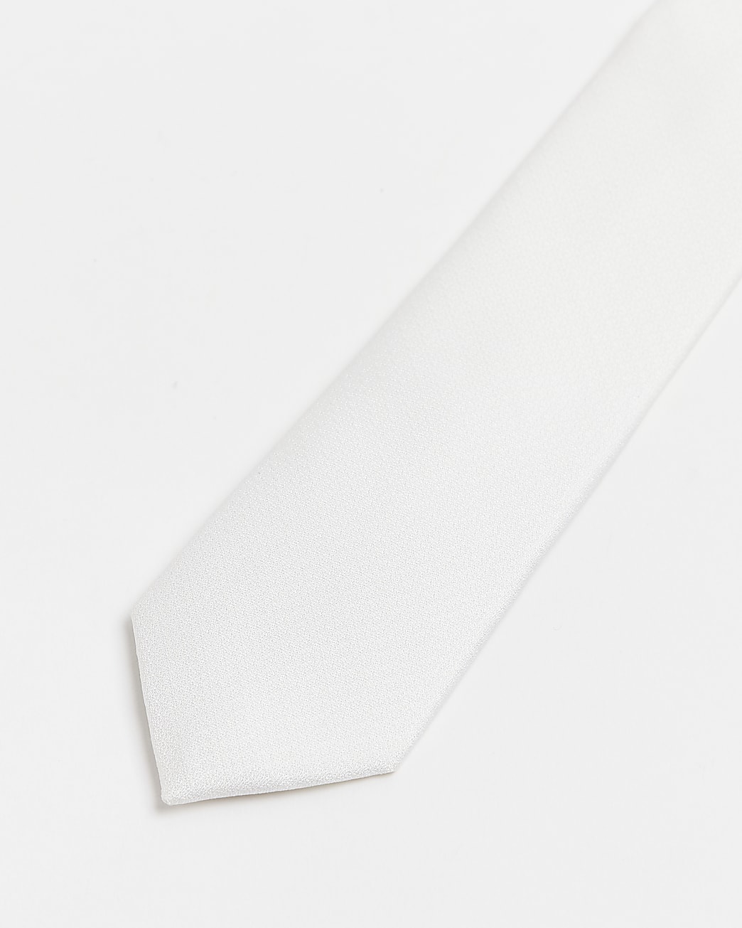 White Silk Tie