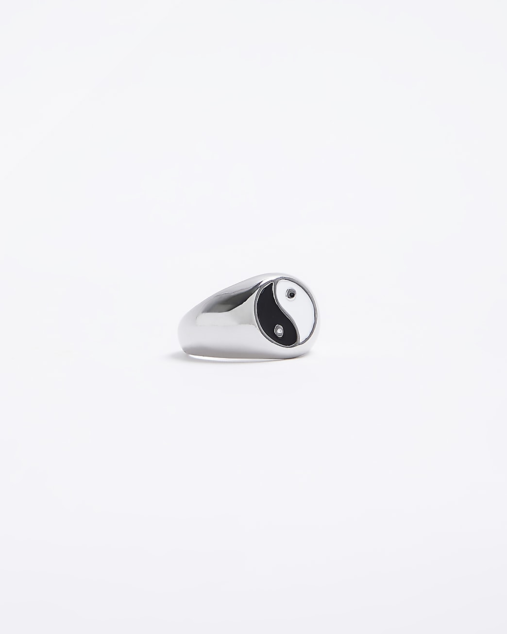 Black yin and yang ring multipack