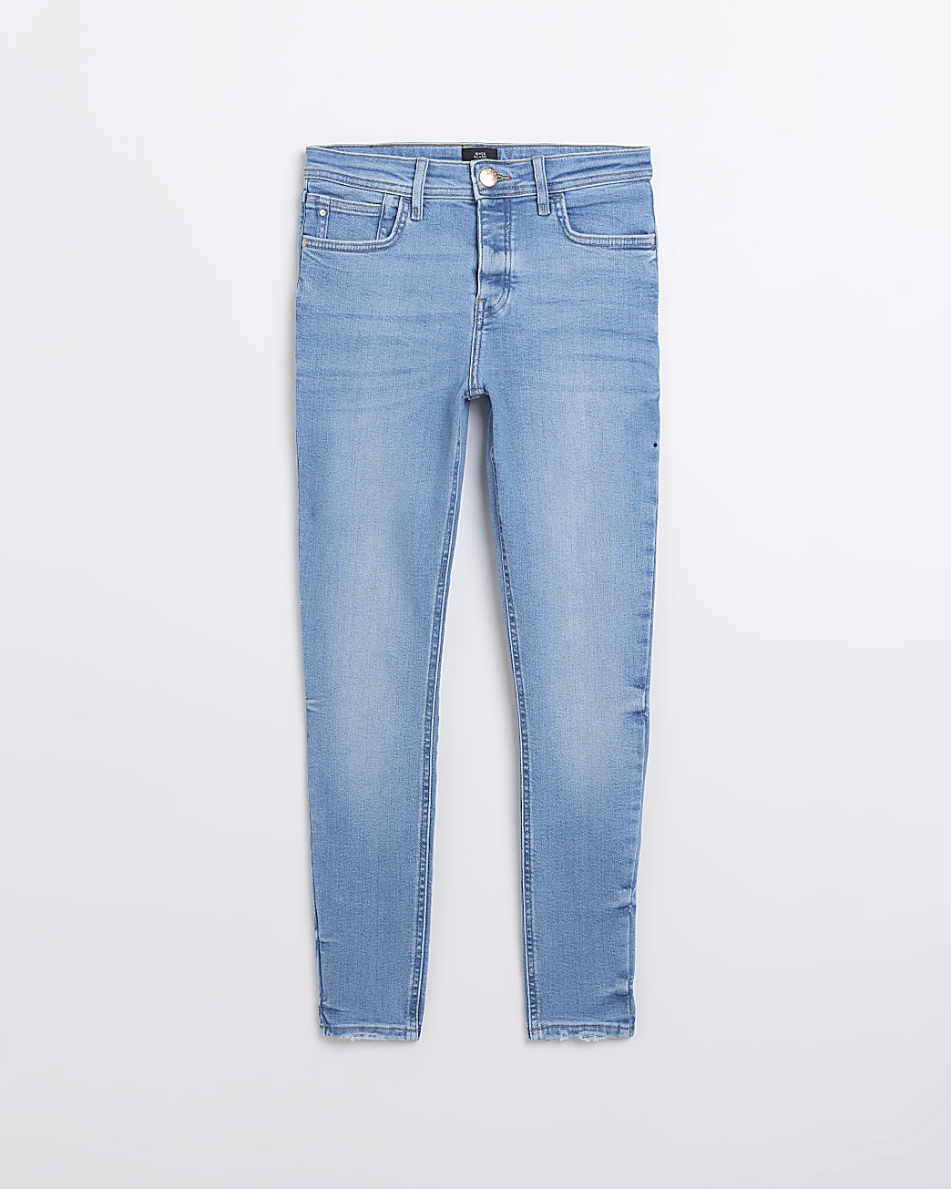 Blue mid rise skinny jeans
