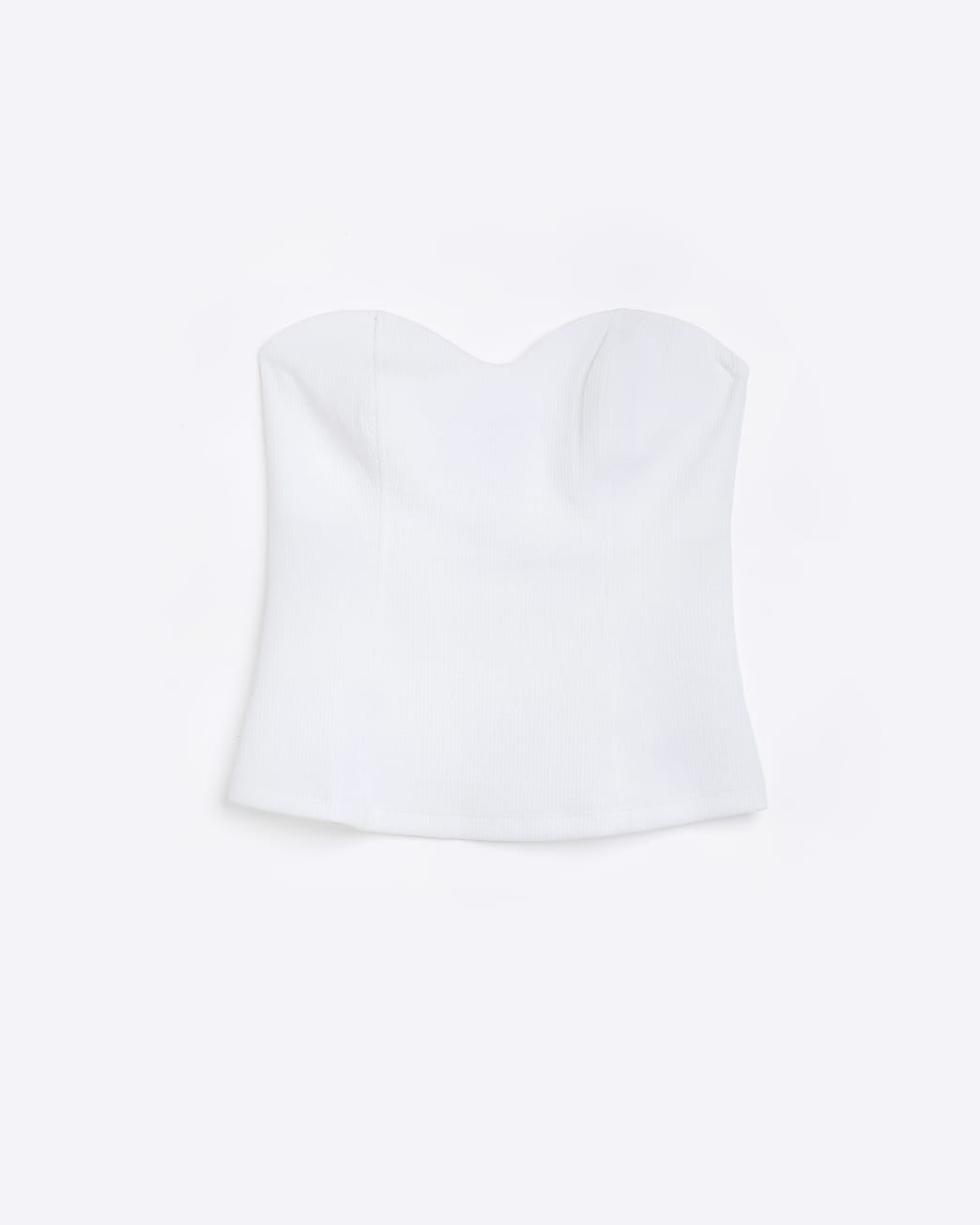 White bandeau sleeveless top
