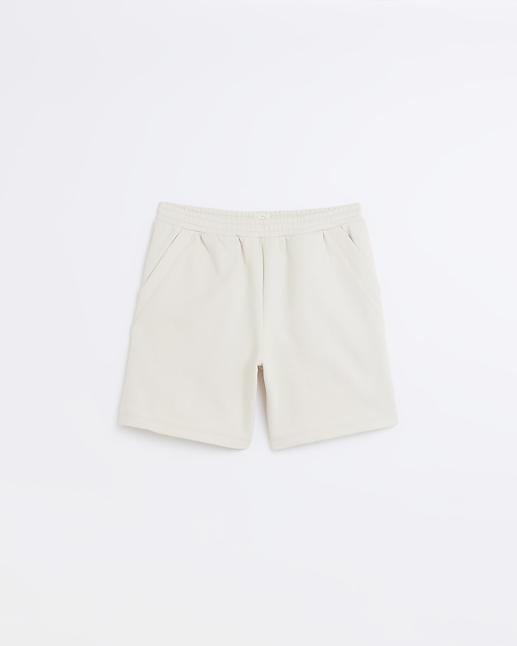 Ecru regular fit jersey shorts