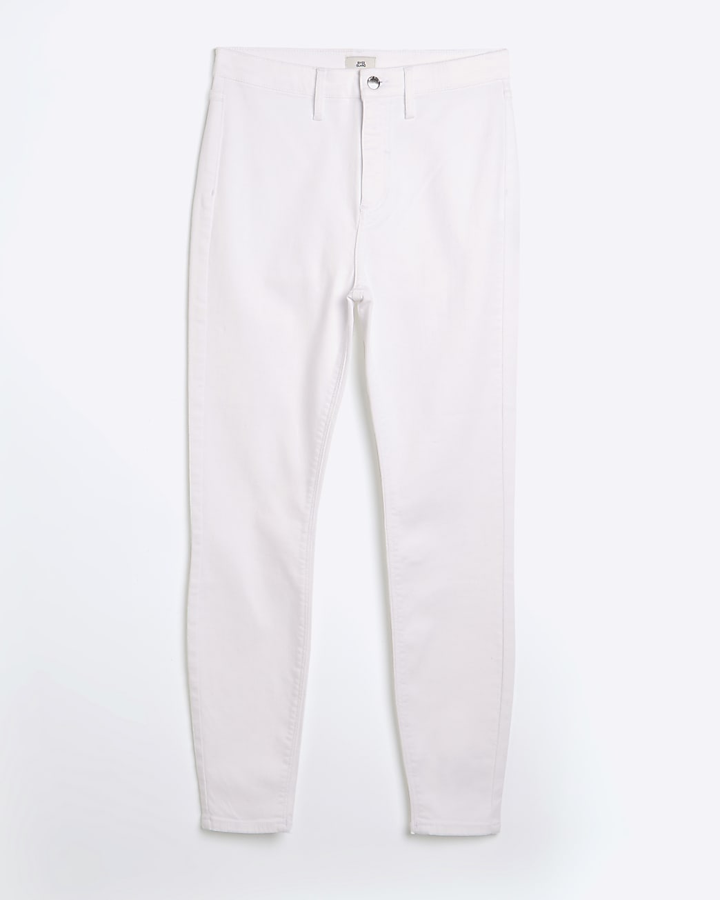 White high waisted skinny jeans