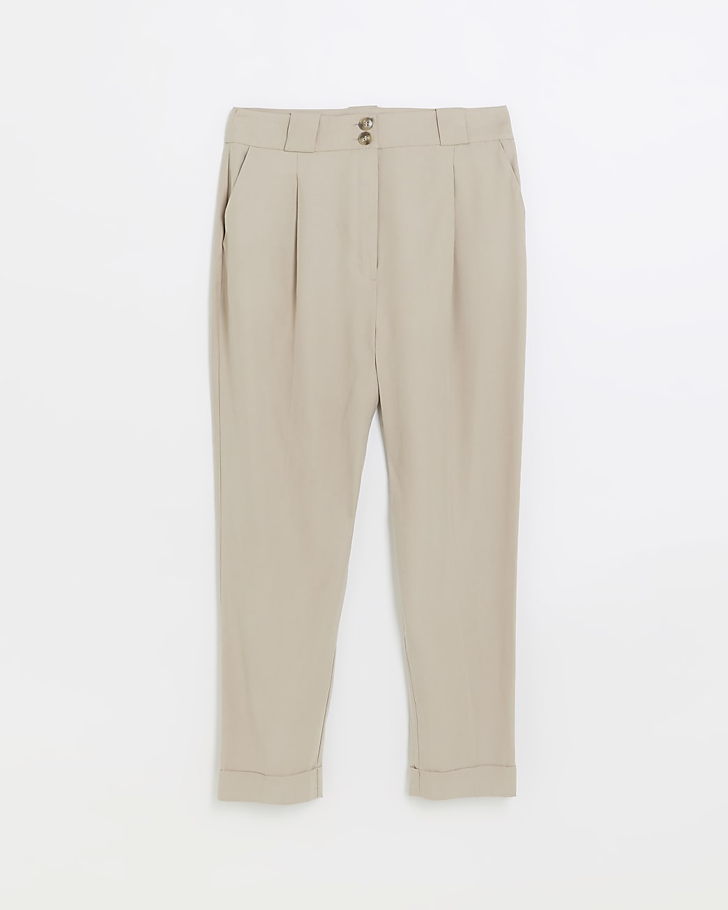 Stone straight leg smart trousers