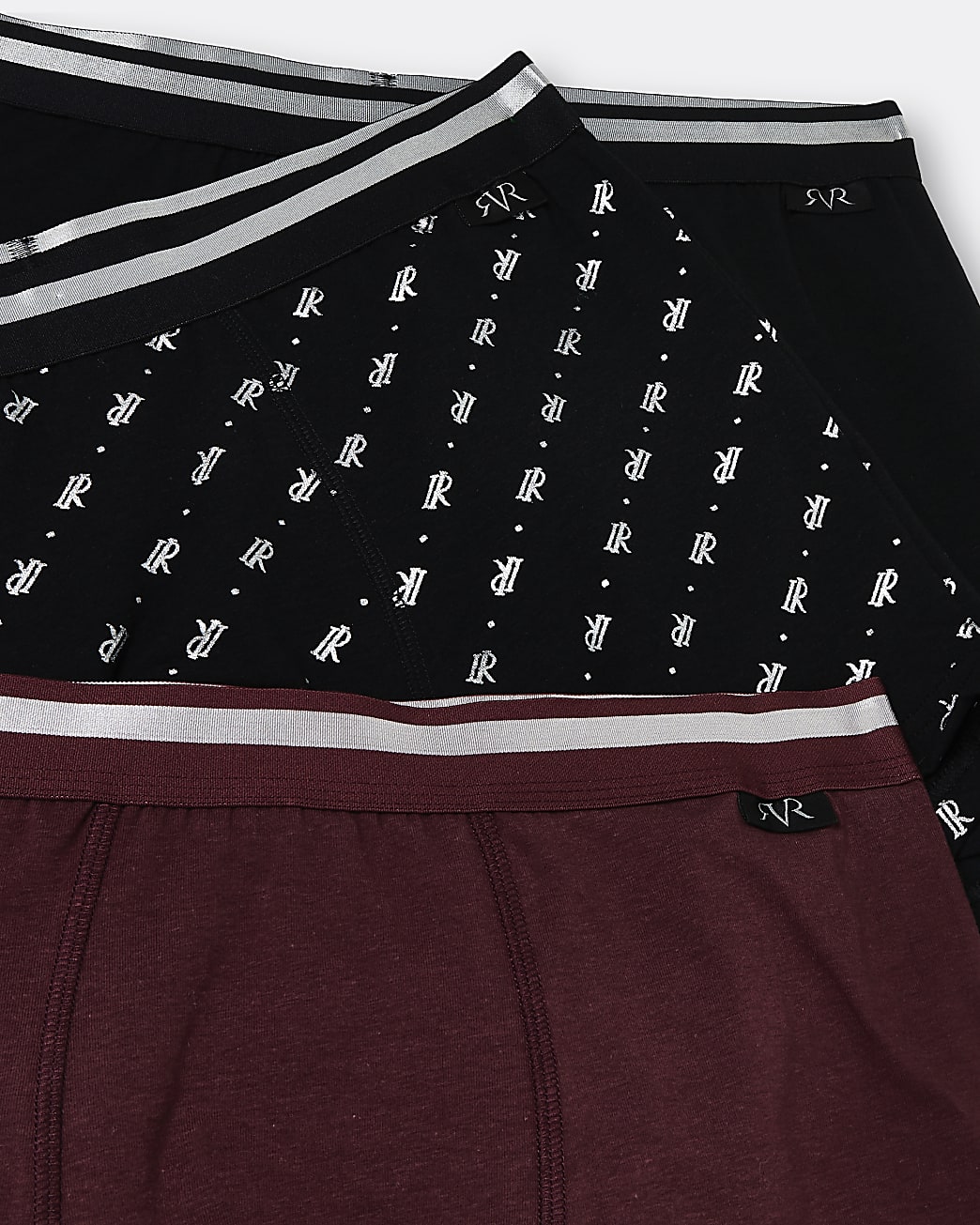 Purple multipack of 5 RI monogram boxers