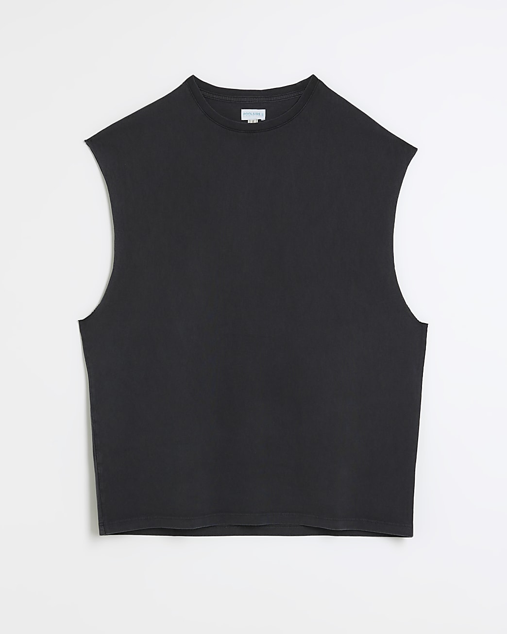 Grey regular fit washed vest
