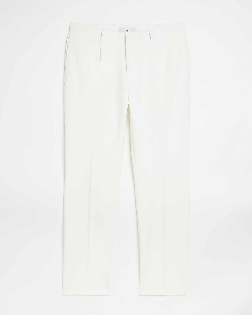 White slim fit premium suit trousers