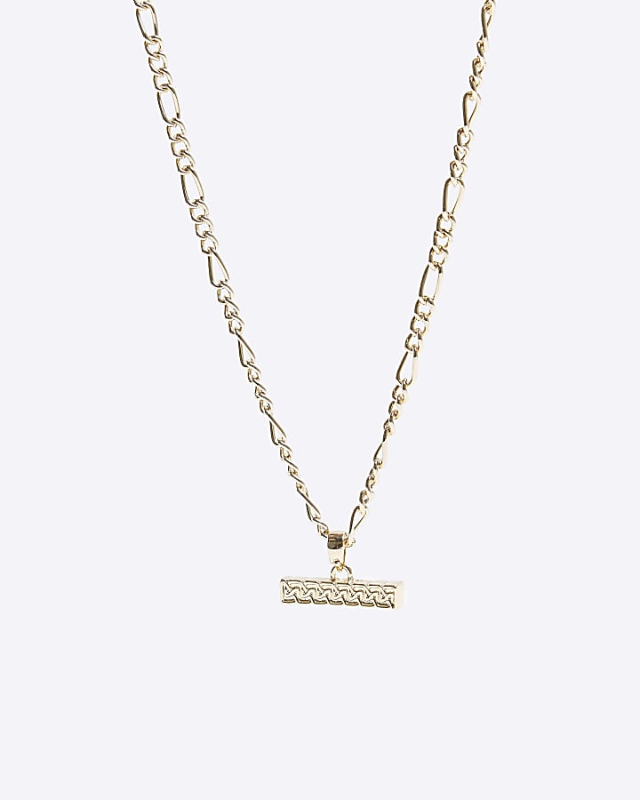 Gold colour Celtic bar necklace