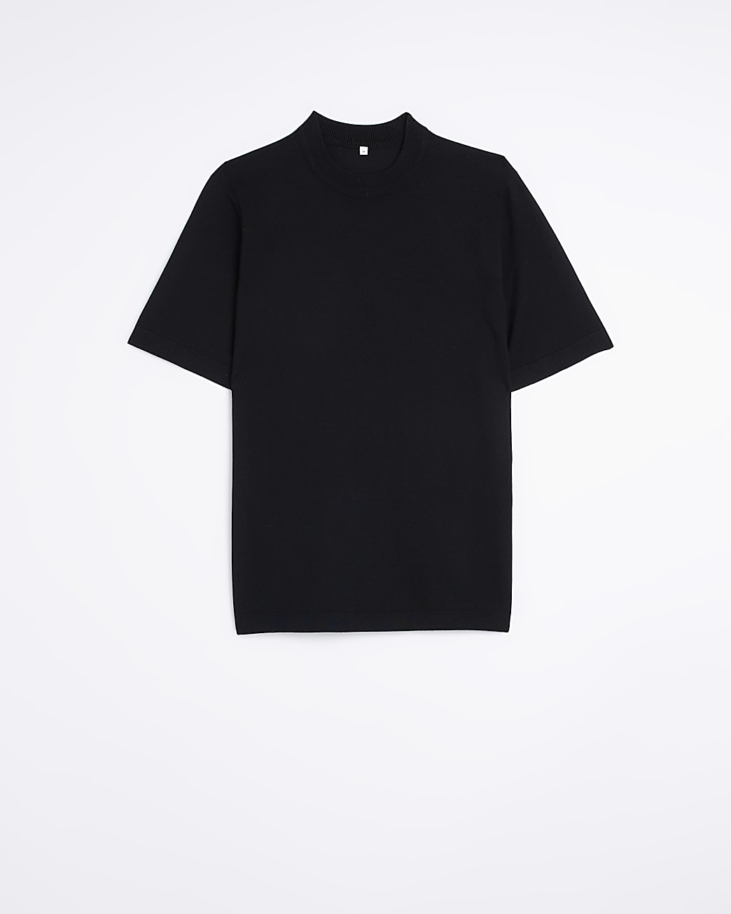 Black slim fit knitted t-shirt