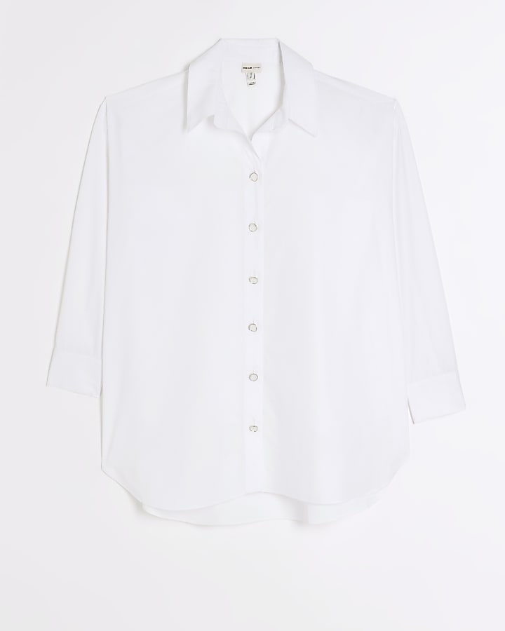 White lace back shirt