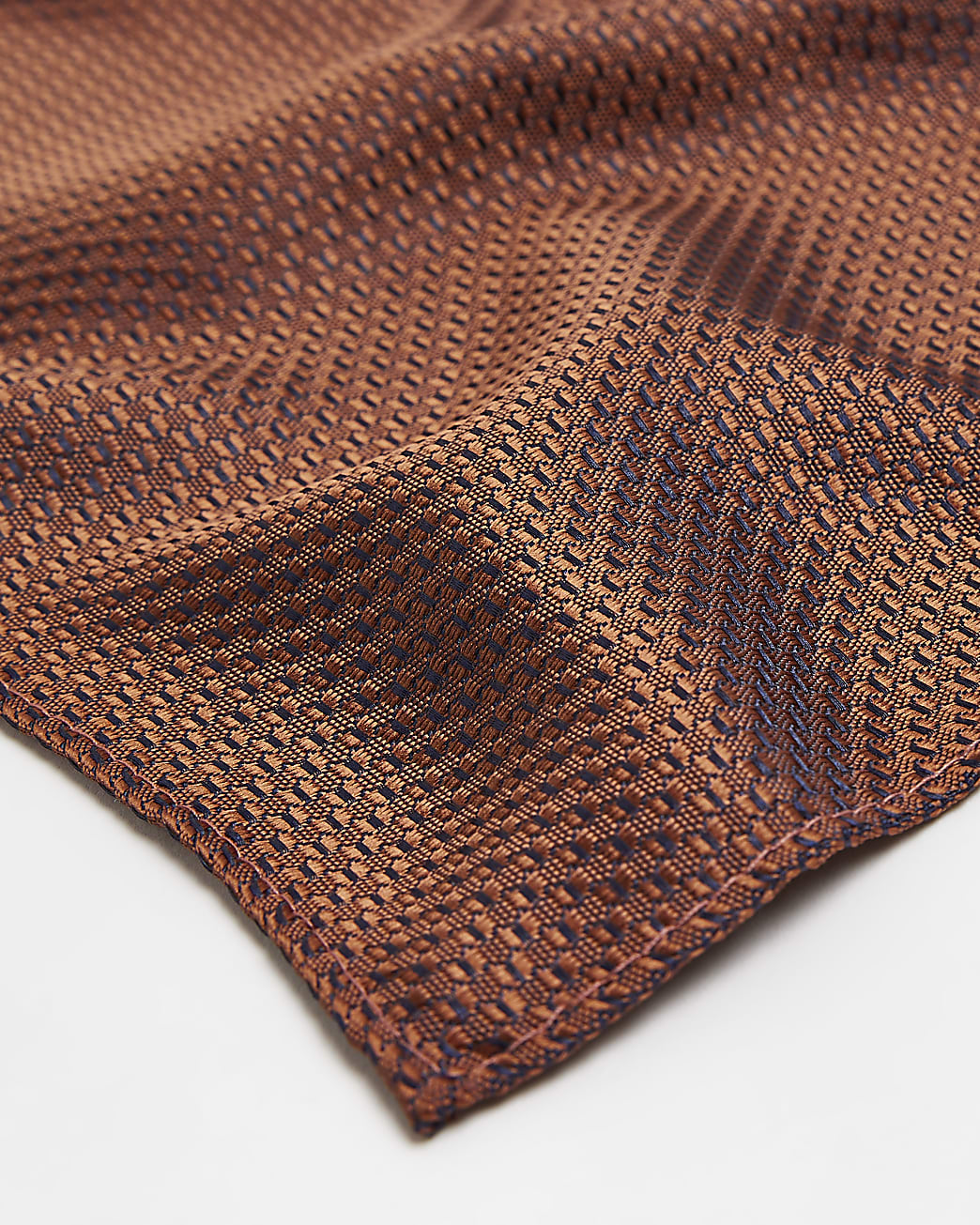 Rust tie and handkerchief set