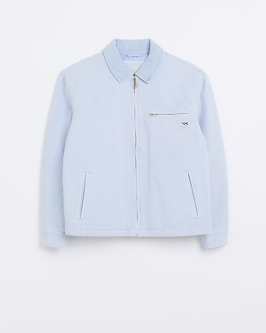 Light blue regular fit canvas jacket