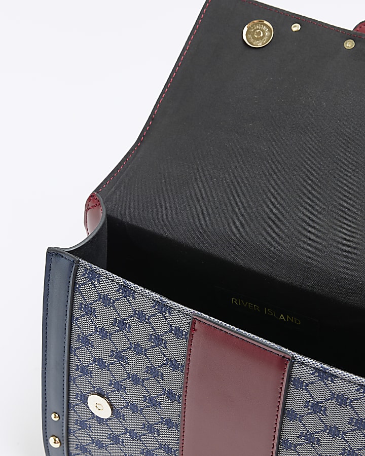 Navy Heart Snaffle shoulder bag