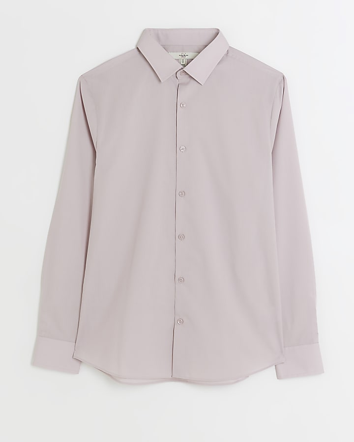 Pink slim fit smart shirt