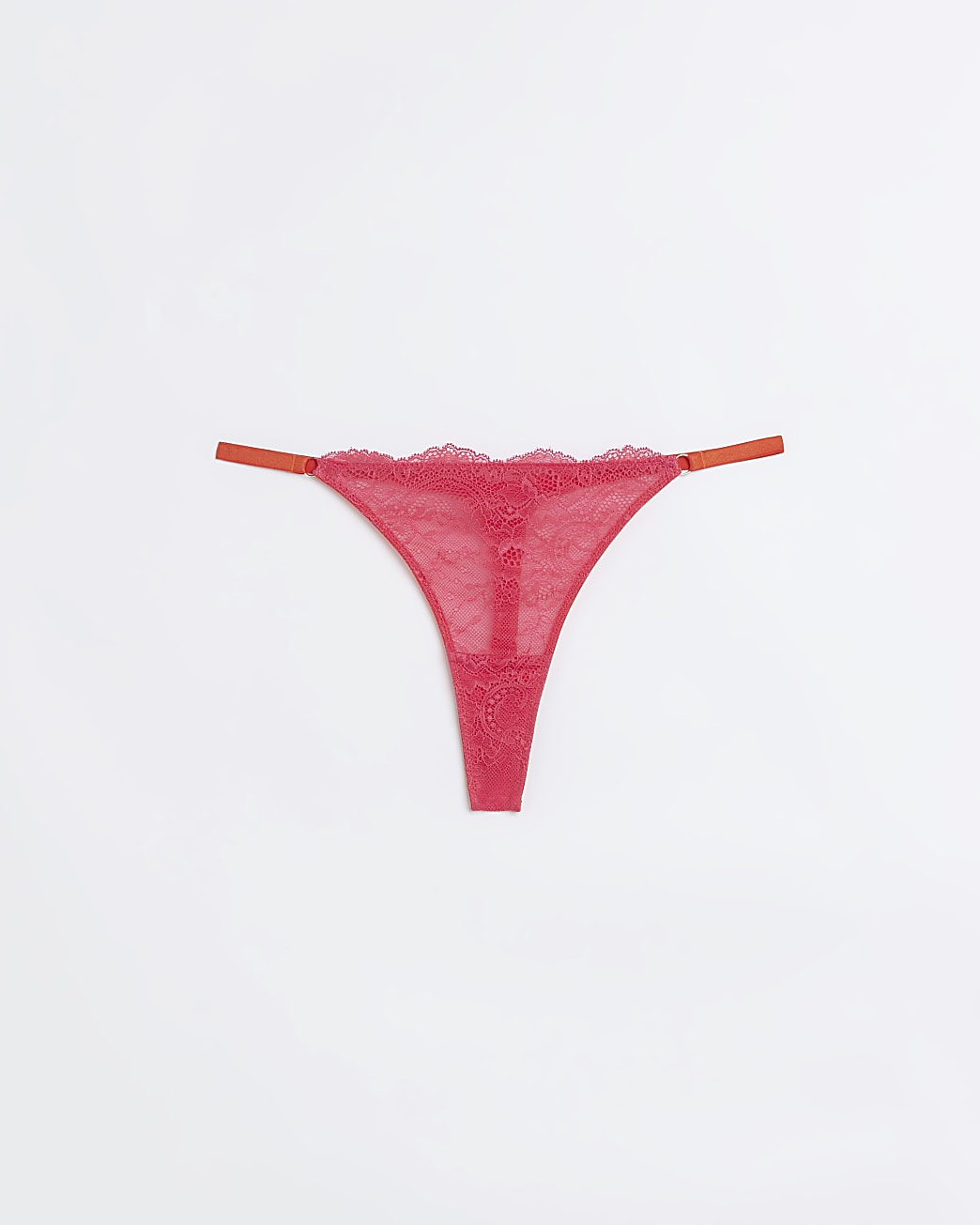 Pink lace thong