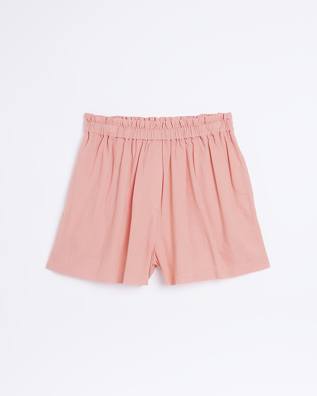 Pink shorts with linen