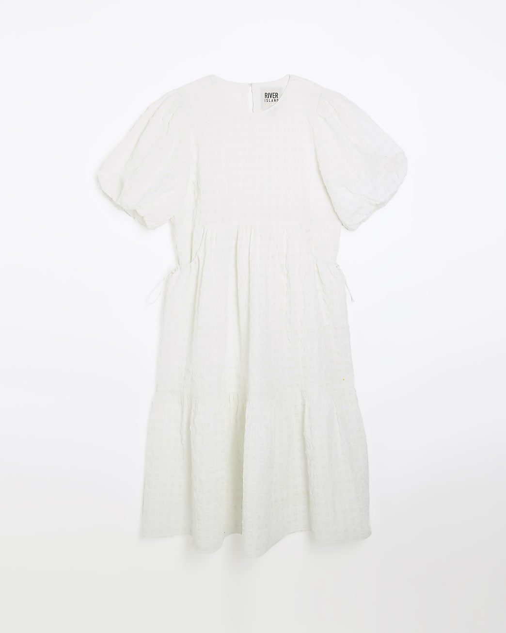 Plus white smock midi dress