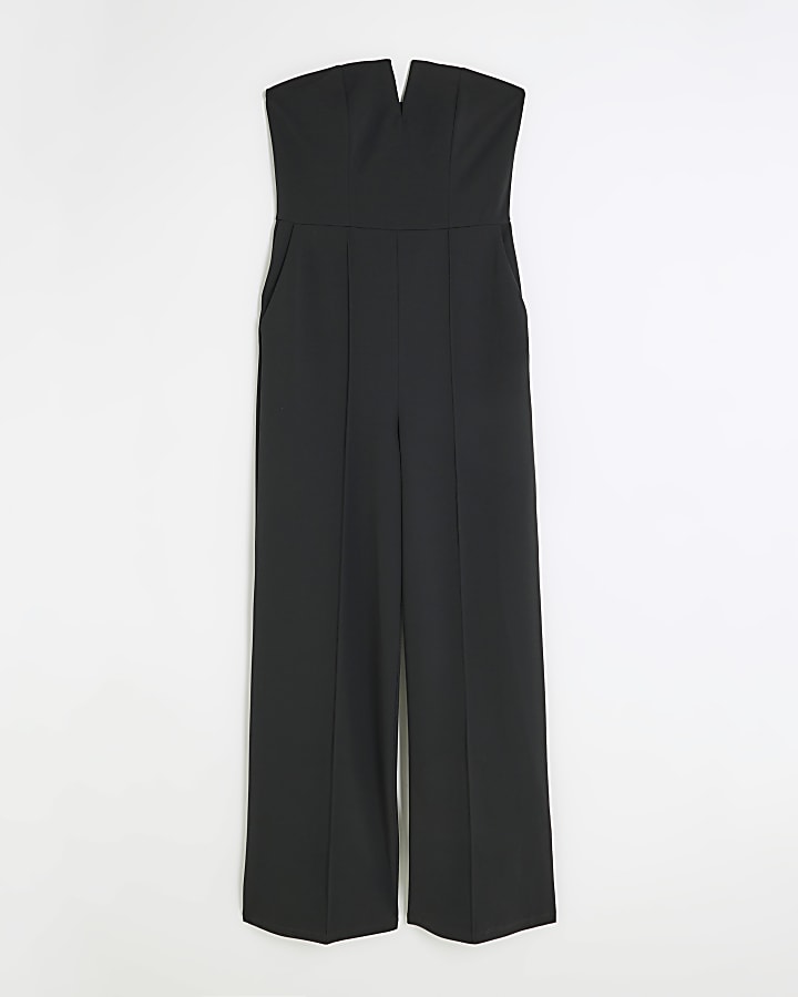 Black bandeau jumpsuit