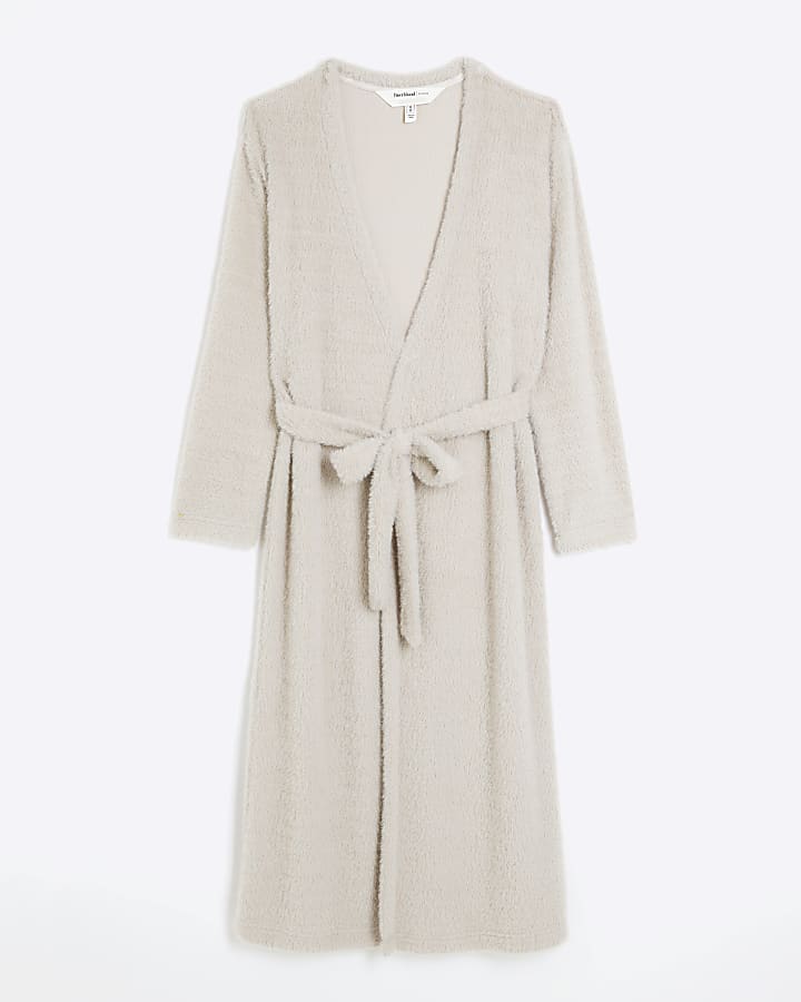Grey faux fur lounge cardigan