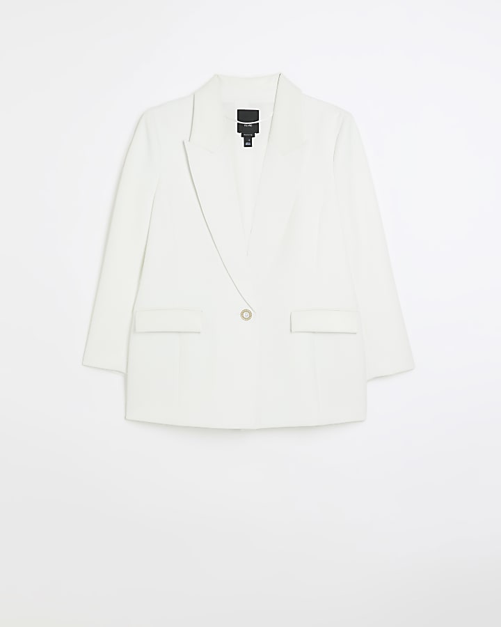 Petite white blazer